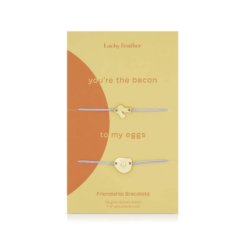 You're The Bacon To My Eggs Friendship Bracelet Lucky Feather Jewelry - Bracelet