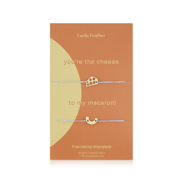 You're The Cheese To My Macaroni Friendship Bracelet Lucky Feather Jewelry - Bracelet