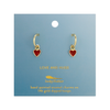 LOVE AND HUGS - GOLD Splendid Earrings - Single Set Lucky Feather Jewelry - Earrings