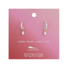 LOVELY PEARL - SILVER Splendid Earrings - Single Set Lucky Feather Jewelry - Earrings