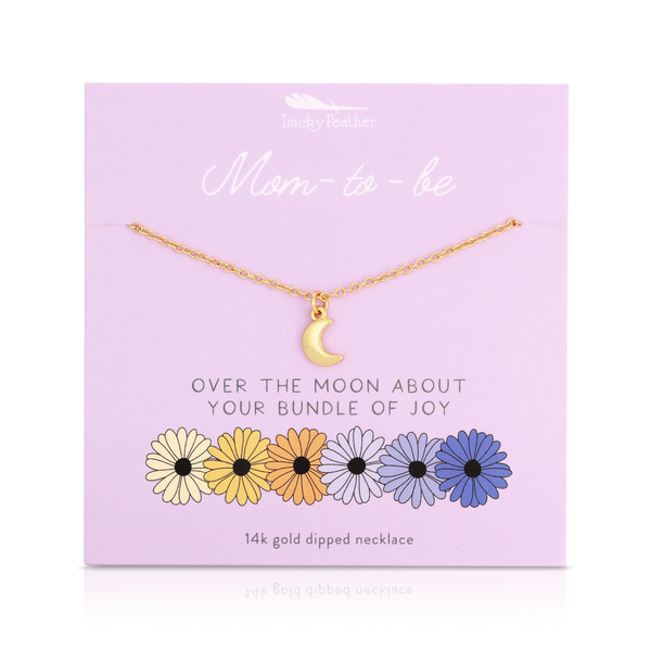 LUF NECKLACE SPRING CELEBRATIONS MOM TO BE MOON Lucky Feather Jewelry - Necklaces