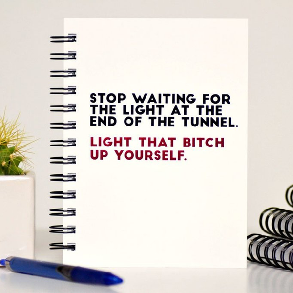 Light That Bitch Up Yourself Letter Pressed Journal Meriwether Books - Blank Notebooks & Journals