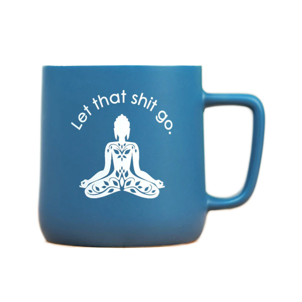 DARK BLUE Let That Sh*t Go Ceramic Mugs Meriwether Home - Mugs & Glasses