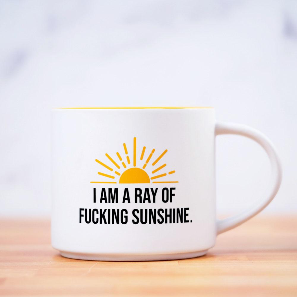 I Am A Ray Of F*cking Sunshine Ceramic Mug - White Meriwether Home - Mugs & Glasses