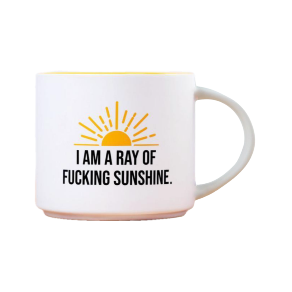 I Am A Ray Of F*cking Sunshine Ceramic Mug - White Meriwether Home - Mugs & Glasses