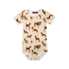 3-6M Baby Short Sleeve One Piece - Organic Cotton - NATURAL DOG Milkbarn Kids Apparel & Accessories - Clothing - Baby & Toddler - One-Pieces & Onesies