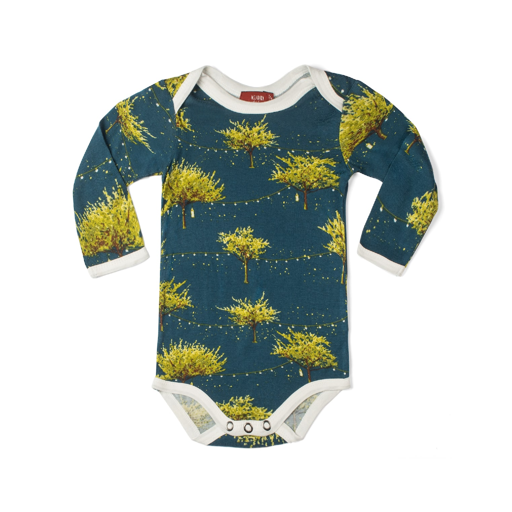 Bamboo Long Sleeve One Piece Firefly from Milkbarn Kids Urban