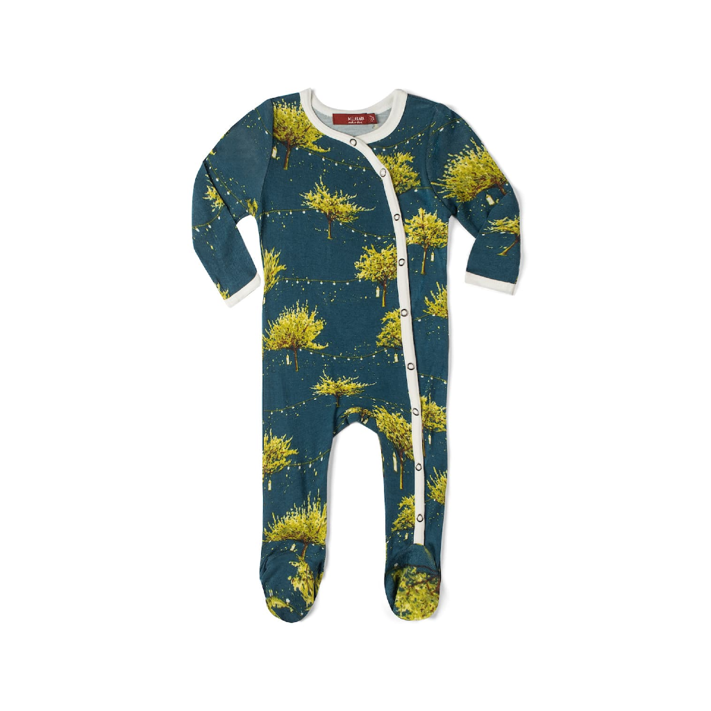 Bamboo Snap Footed Romper - Firefly Milkbarn Kids Apparel & Accessories - Clothing - Baby & Toddler - One-Pieces & Onesies