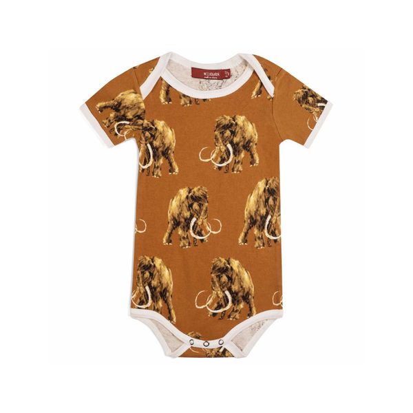 MKB ONE PIECE ORGANIC - WOOLY MAMMOTH Milkbarn Kids Apparel & Accessories - Clothing - Baby & Toddler - One-Pieces & Onesies