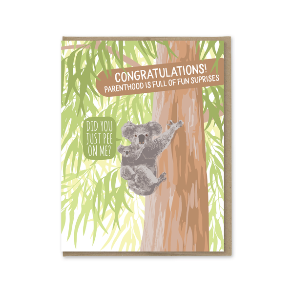 Koala Pee Baby Card Modern Printed Matter Cards - Baby