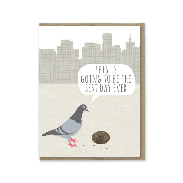 Pigeon Donut Birthday Card Modern Printed Matter Cards - Birthday