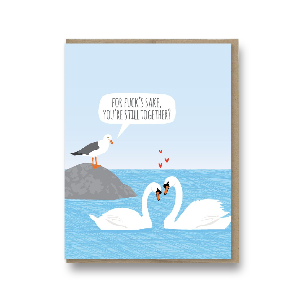Swan & Seagull Anniversary Card Modern Printed Matter Cards - Love - Anniversary