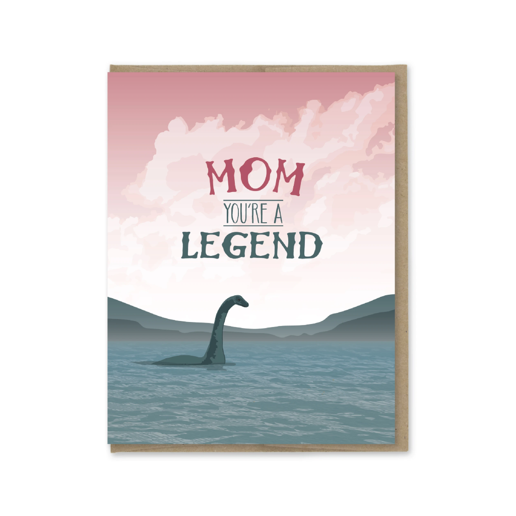 Legend Nessie Mother's Day Card Modern Printed Matter Cards - Mother's Day