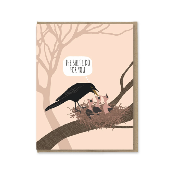 Mom Bird Puke Mother's Day Card Modern Printed Matter Cards - Mother's Day