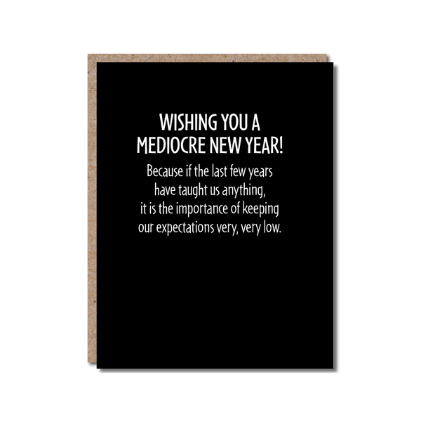Mediocre New Year New Year's Card Modern Wit Cards - Holiday
