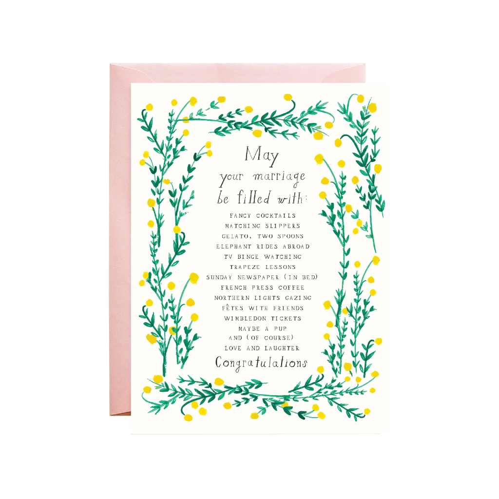 Laughter And Bubbly Wedding Card Mr. Boddington's Studio Cards - Love - Wedding