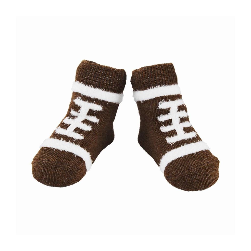 FOOTBALL Baby Socks - 0-12M Mud Pie Apparel & Accessories - Socks - Baby & Kids - Baby & Toddler