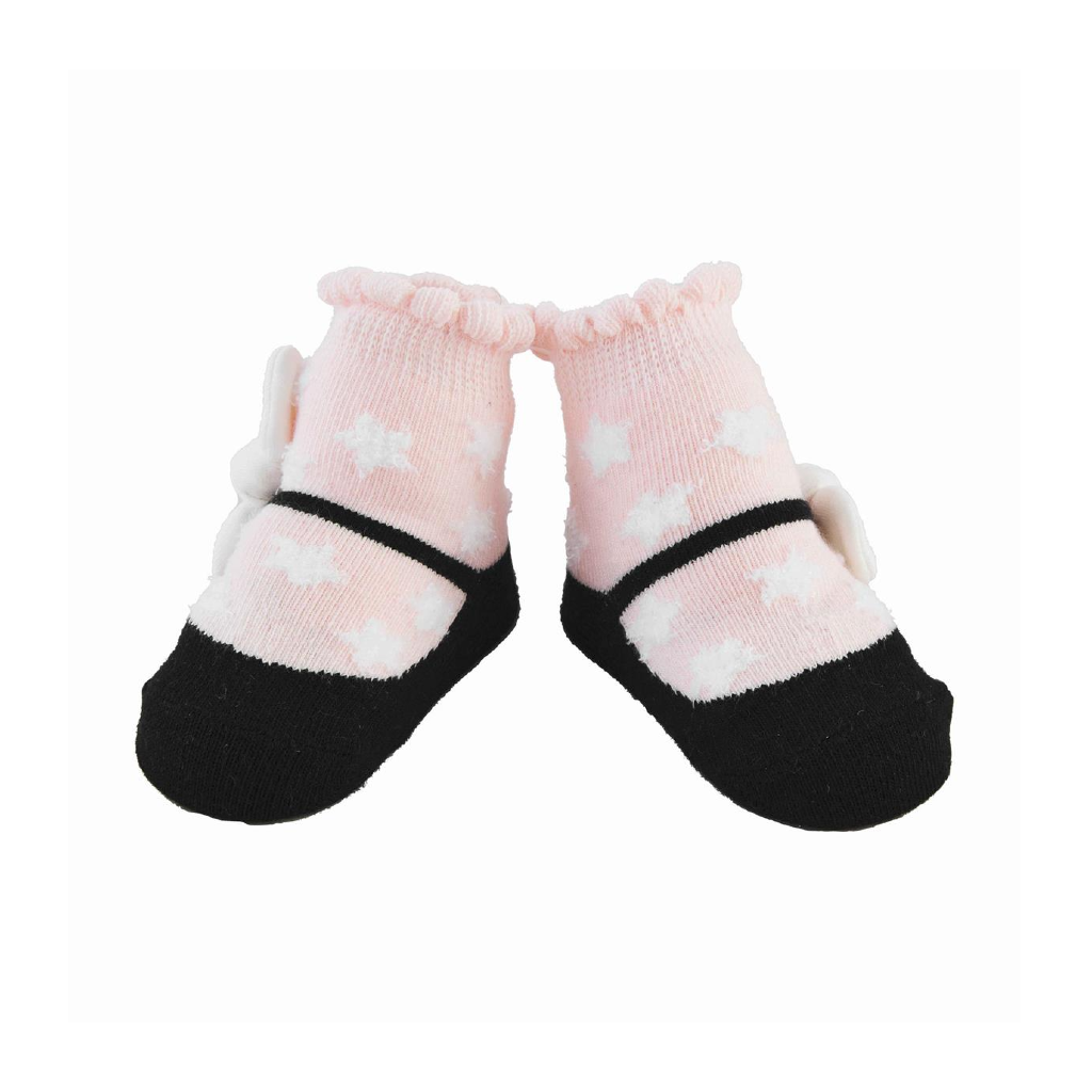 WHITE STAR PINK Baby Socks - 0-12M Mud Pie Apparel & Accessories - Socks - Baby & Kids - Baby & Toddler
