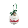 BEST GRANDMA Sentiment Ball Ornament Mud Pie Holiday - Ornaments