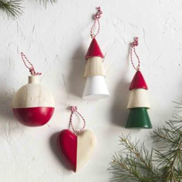 Wood Painted Ornament Mud Pie Holiday - Ornaments