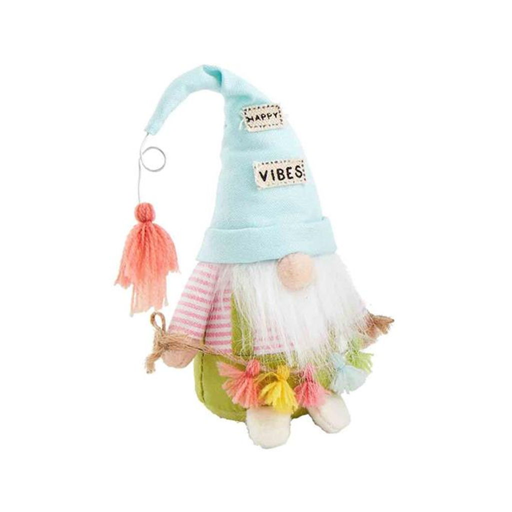Happy Vibes Flower Gnome Sitter Mud Pie Home