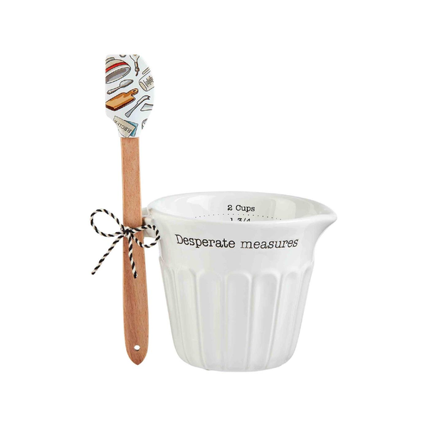 Circa Measuring Cup And Spatula Set Mud Pie Home - Kitchen & Dining