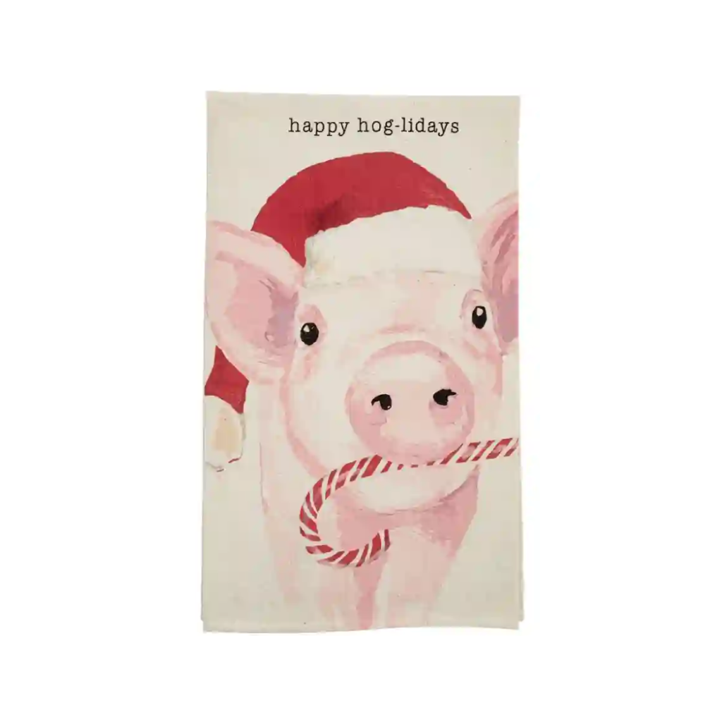 PIG Farm Animal Christmas Towel Mud Pie Home - Kitchen - Kitchen & Dish Towels