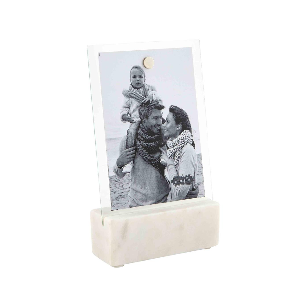 White Marble Stand Frame 4X6 Mud Pie Home - Wall & Mantle - Plaques, Signs & Frames