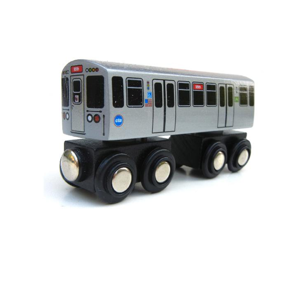 CTA Chicago 'L' Red Line Wooden Train Toy Munipals Toys & Games > Toys > Play Vehicles > Toy Trains & Train Sets