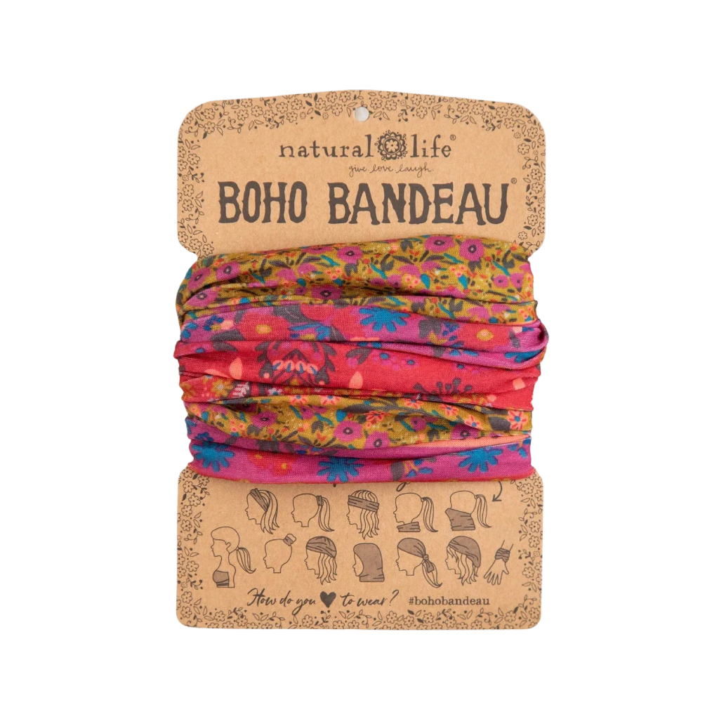 Boho Bandeau - Scarlet Floral Natural Life Apparel & Accessories - Bandanas & Headties