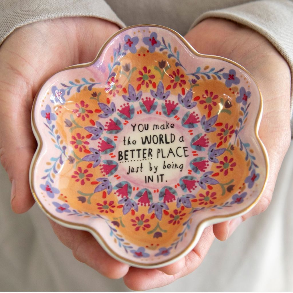 Trinket Bowl - Flower Natural Life Home - Decorative Trays, Plates, & Bowls