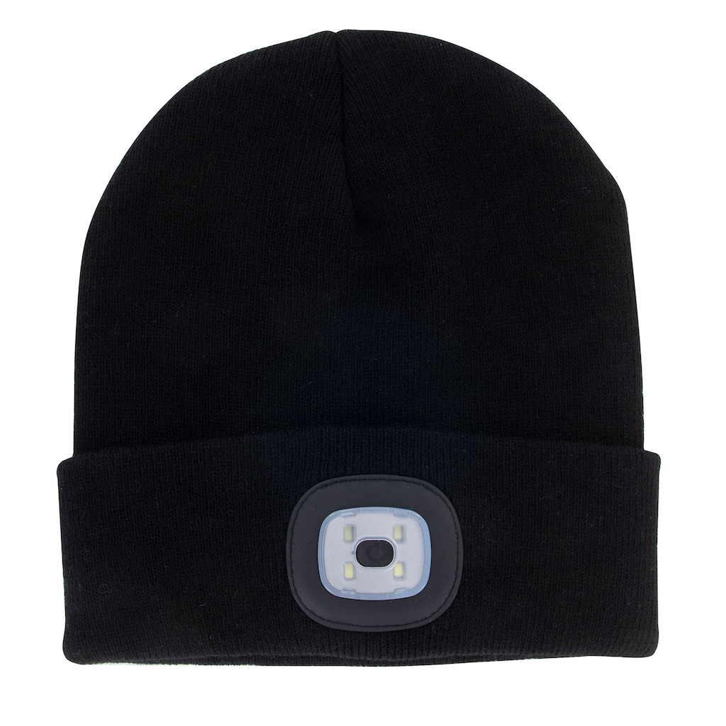 BLACK Night Scope Rechargeable LED Beanie Hat Night Scope Apparel & Accessories - Winter - Adult - Hats