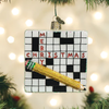 Crossword Puzzle Ornament Old World Christmas Holiday - Ornaments