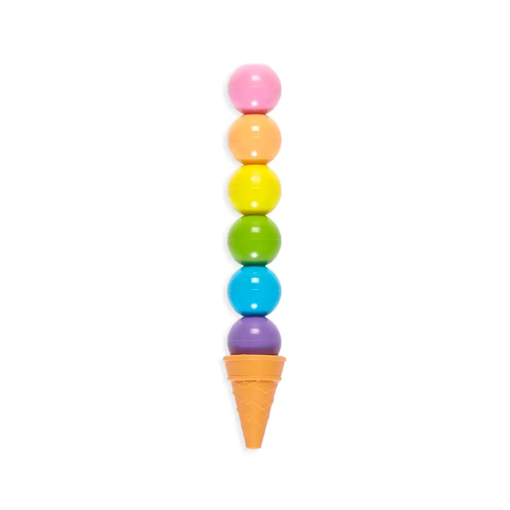 OOL Rainbow Scoops Vanilla Scented Stacking Erasable Crayons OOLY Home - Office - Pencils, Pens & Markers