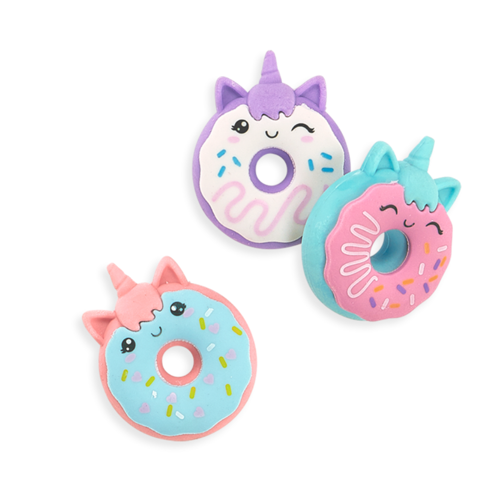 Magic Bakery Unicorn Donuts Scented Erasers - Set of 3 OOLY Impulse