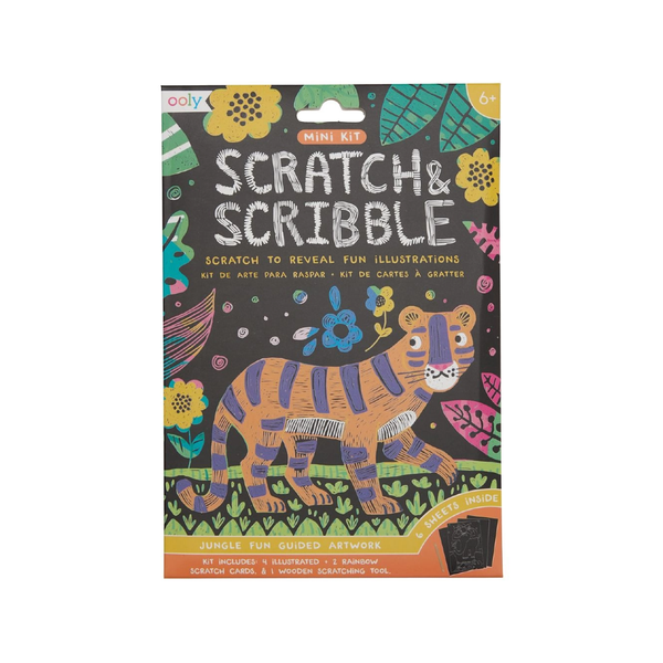 Scratch & Scribble Mini Art Kit - Jungle Fun OOLY Toys & Games - Art & Drawing Toys