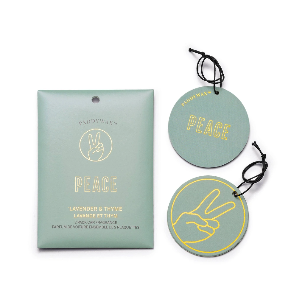 PEACE/LAVENDER & THYME Impressions Car Fragrance 2 Pack Paddywax Home - Candles - Specialty