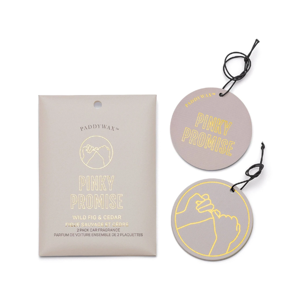 PINKY PROMISE/WILD FIG & CEDAR Impressions Car Fragrance 2 Pack Paddywax Home - Candles - Specialty