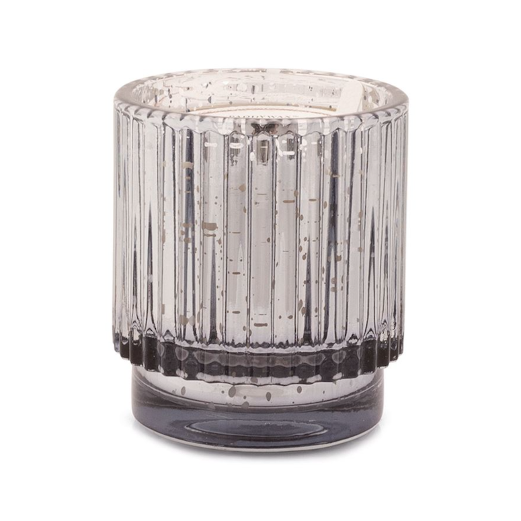 Silver Mercury Ribbed Glass Candle - Cypress & Fir - 4.5 oz. Paddywax Home - Candles - Specialty