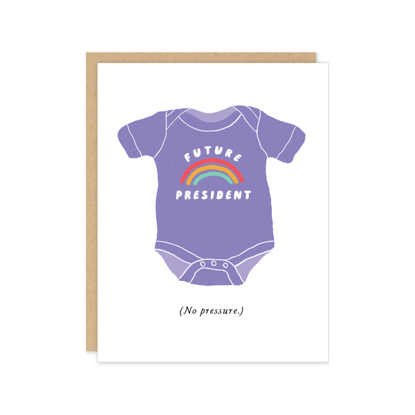 President Onesie Baby Card Party of One Cards - Baby