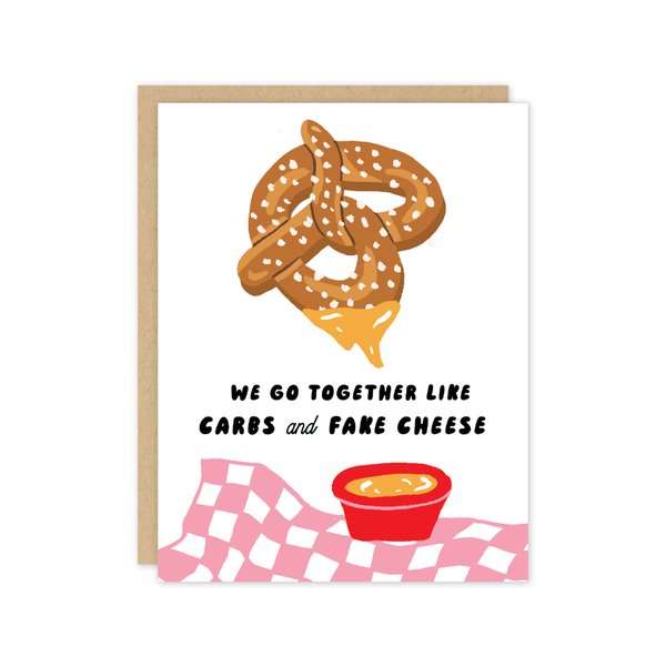 Pretzel Cheese Love Card Party of One Cards - Love