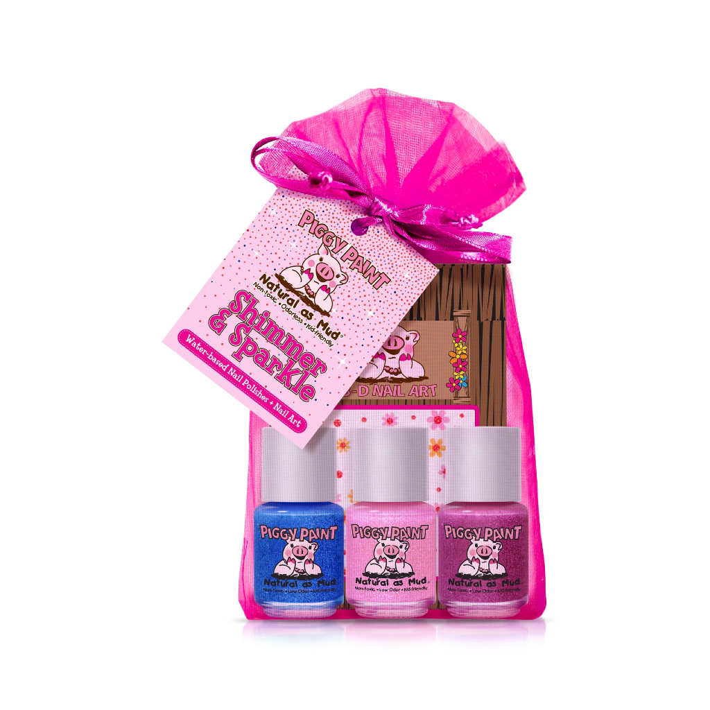Finger Nail Polish - Gift Set - Shimmer &amp; Sparkle PIGGY PAINT LLC Toys & Games
