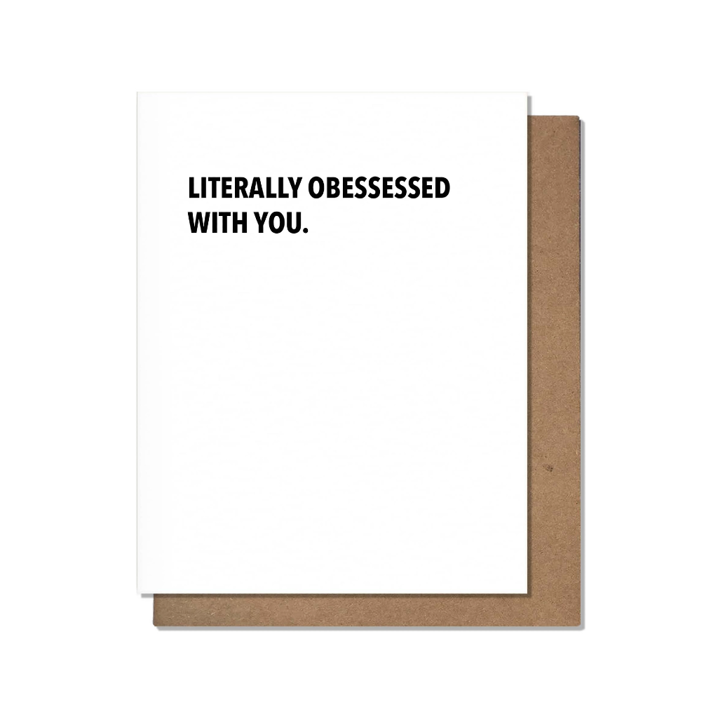 PAG CARD BLANK LITERALLY OBSESSED Pretty Alright Goods Cards - Any Occasion