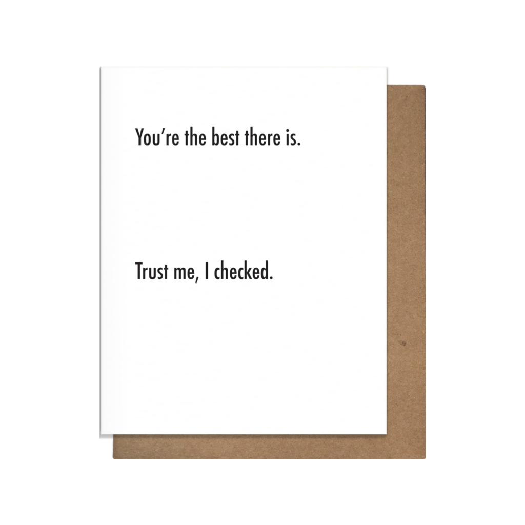 You're The Best Card Pretty Alright Goods Cards - Blank