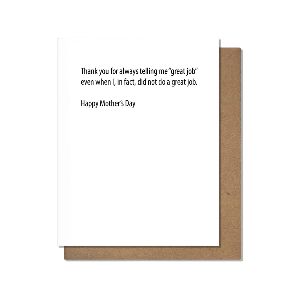 Great Job Mom Mother's Day Card Pretty Alright Goods Cards - Holiday - Mother's Day
