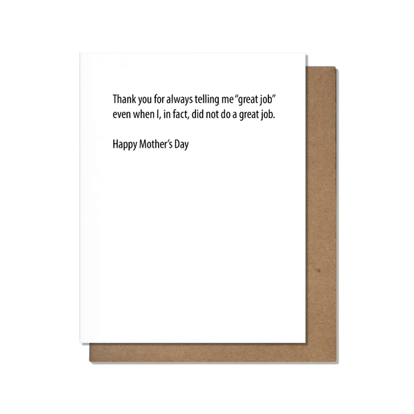 Great Job Mom Mother's Day Card Pretty Alright Goods Cards - Holiday - Mother's Day