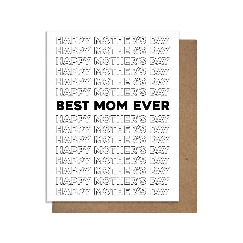 PAG MOTHER'S DAY CARD BEST MOM EVER Pretty Alright Goods Cards - Holiday - Mother's Day