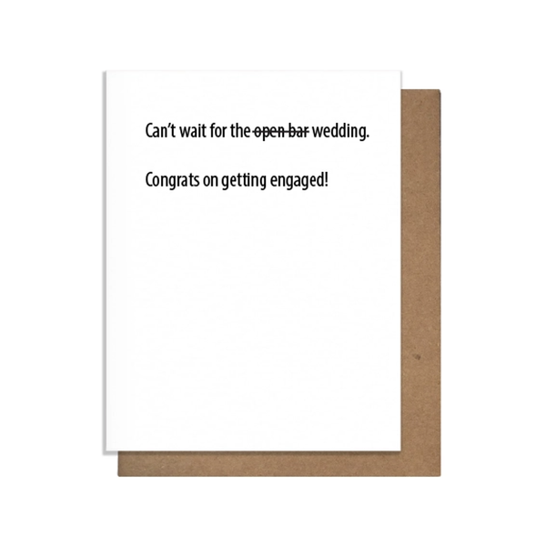 Can't Wait Wedding Engagement Card Pretty Alright Goods Cards - Love - Engagement