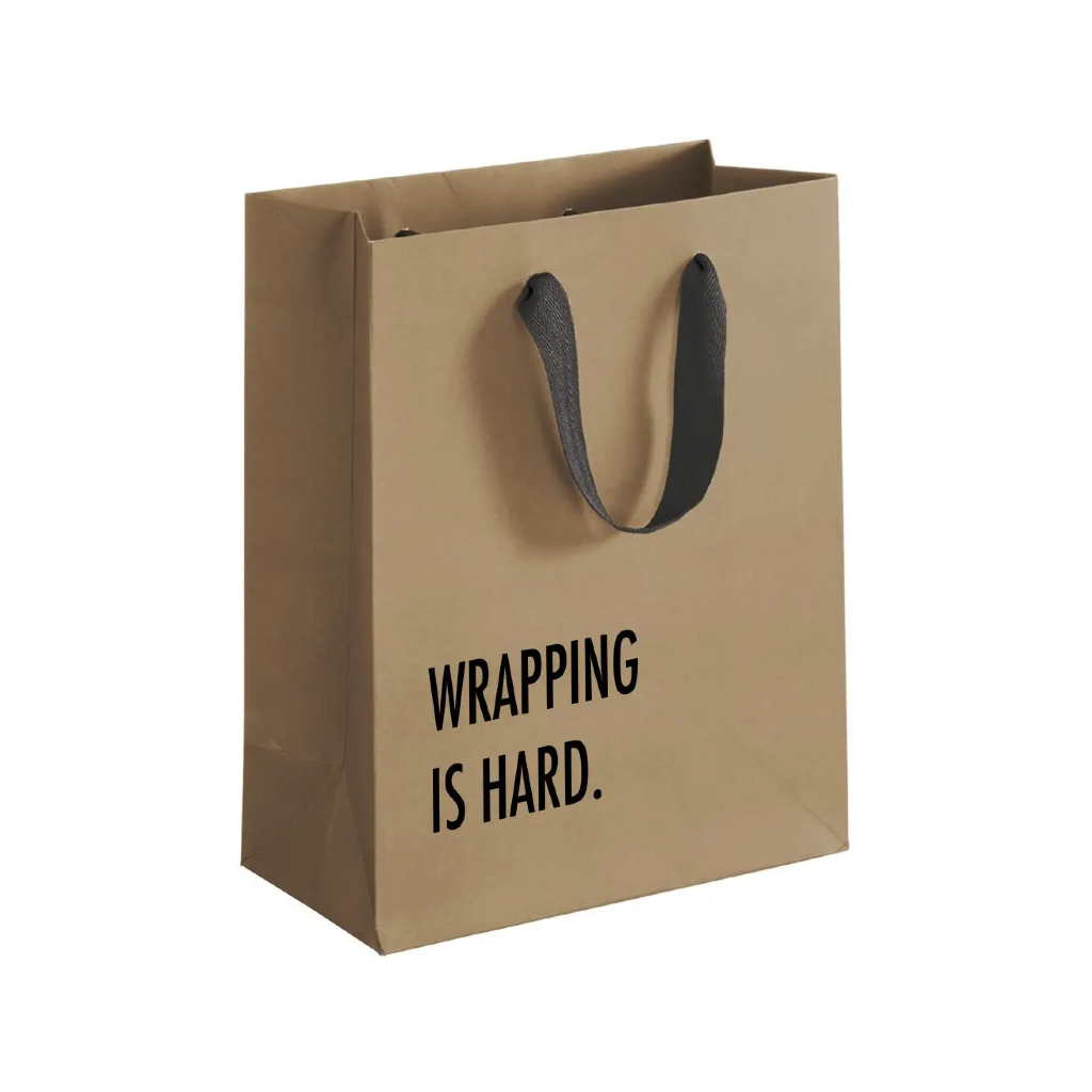 MEDIUM Wrapping Is Hard Gift Bag Pretty Alright Goods Gift Wrap & Packaging - Gift Bags