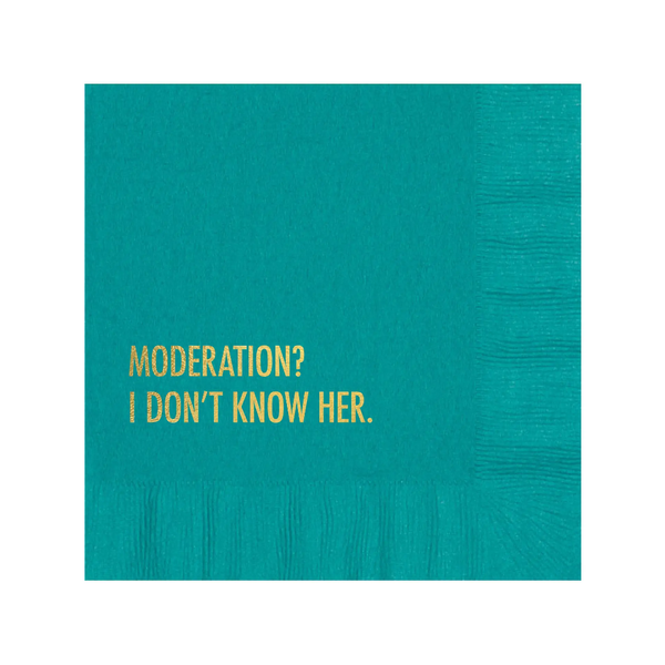Don't Moderation Cocktail Napkins Pretty Alright Goods Home - Barware - Cocktail Napkins